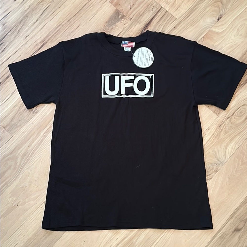 Vintage Rave Y2K knit t-shirt (UFO Jeans brand) The original EDM Festival Brand!